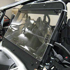 Folding windshield