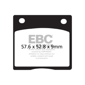 EBC Plaquette de frein de route V-Pad semi-métallique